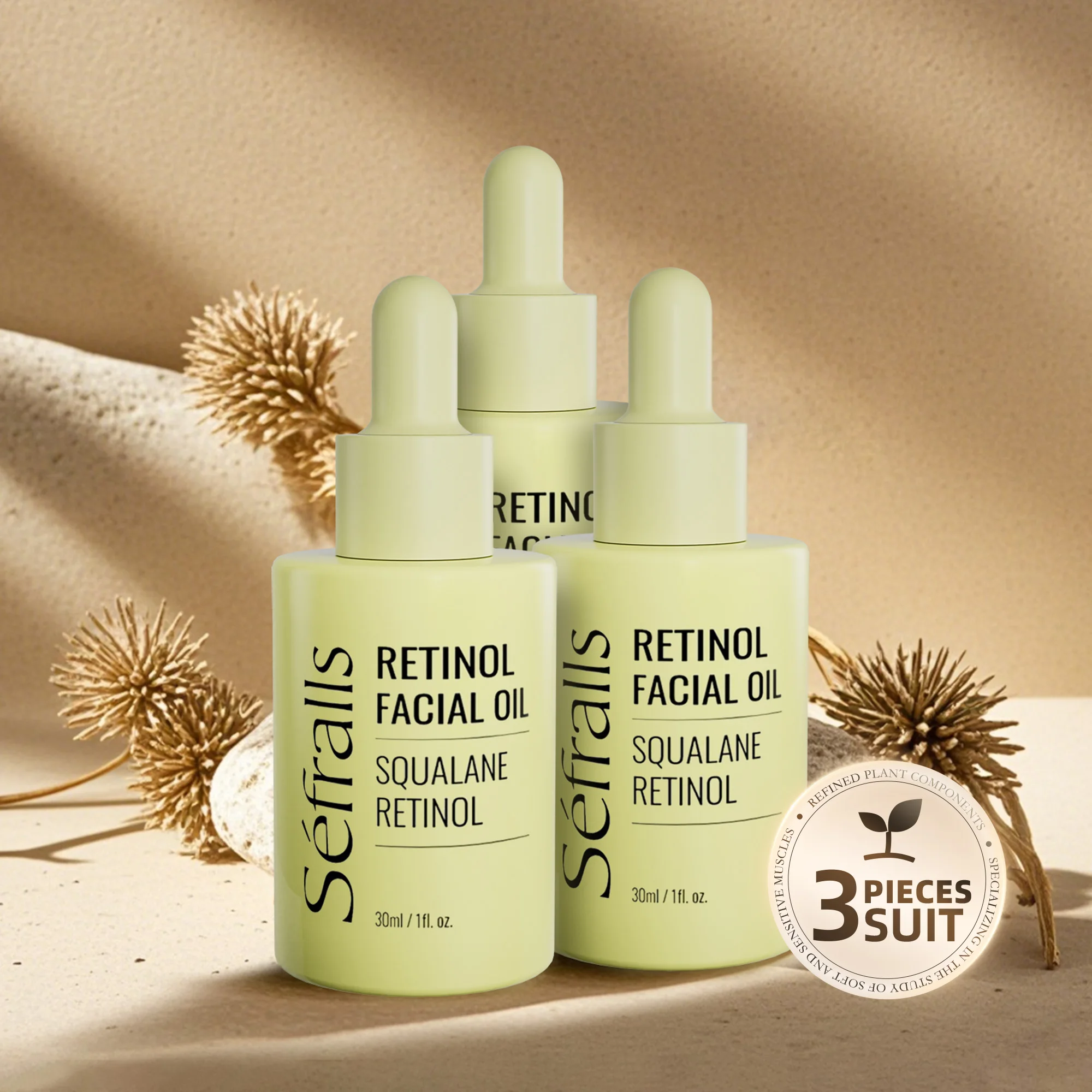 Séfralls Retinol Facial Essence Oil 30ml*3 soothing plant extract essence oil firming, moisturizing and balancing water oil faci