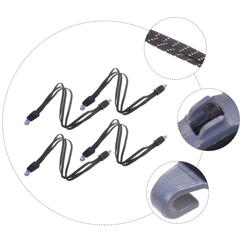 

4Pcs Bicycle Luggage Strap Heavy Duty Elastic Rope with Hooks for Bike Motorcycle Cargo Secure Bungee Cord Load Fastening