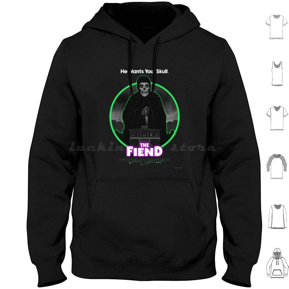 The Fiend Neon Variant Hoodie cotton Long Sleeve Face Danzig Glenn Danzig Band Face Stuff Face Dreses Face Sweater Face Wood