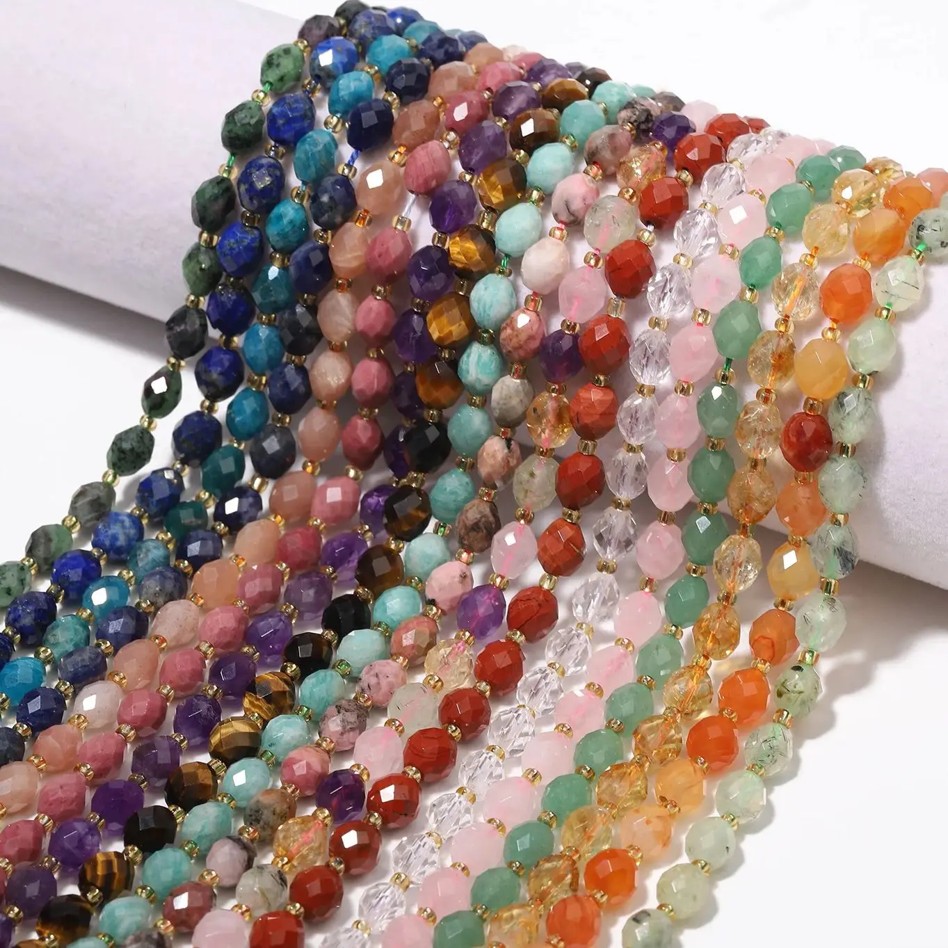 8x7mm AAA Faceted Oval Stone Natural Citrine Spacer Beads For Jewelry Making DIY Bracelets Accessories 7.5inch