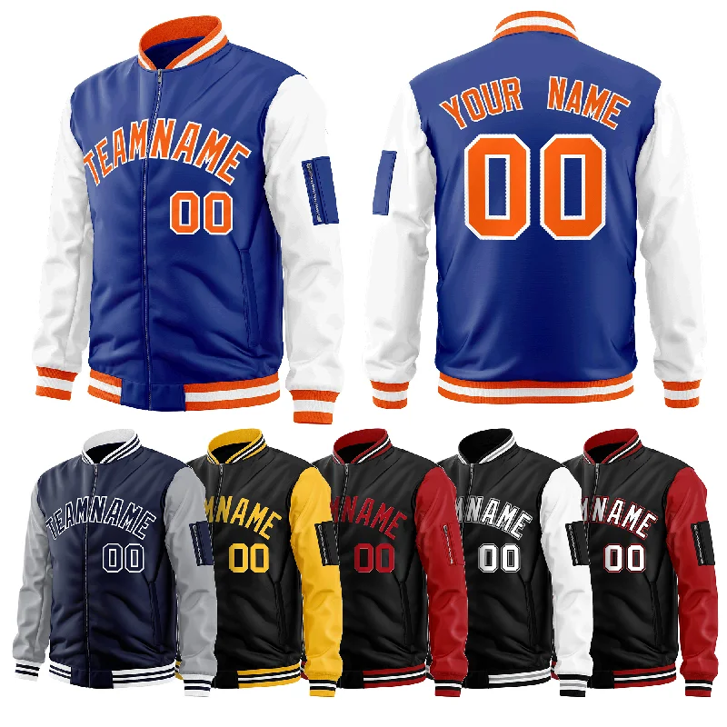 

Custom Jackets Logo Name Winter Windbreaker Coats Embroidery Baseball Outfit Letterman Varsity Plus Size Men's Jackets