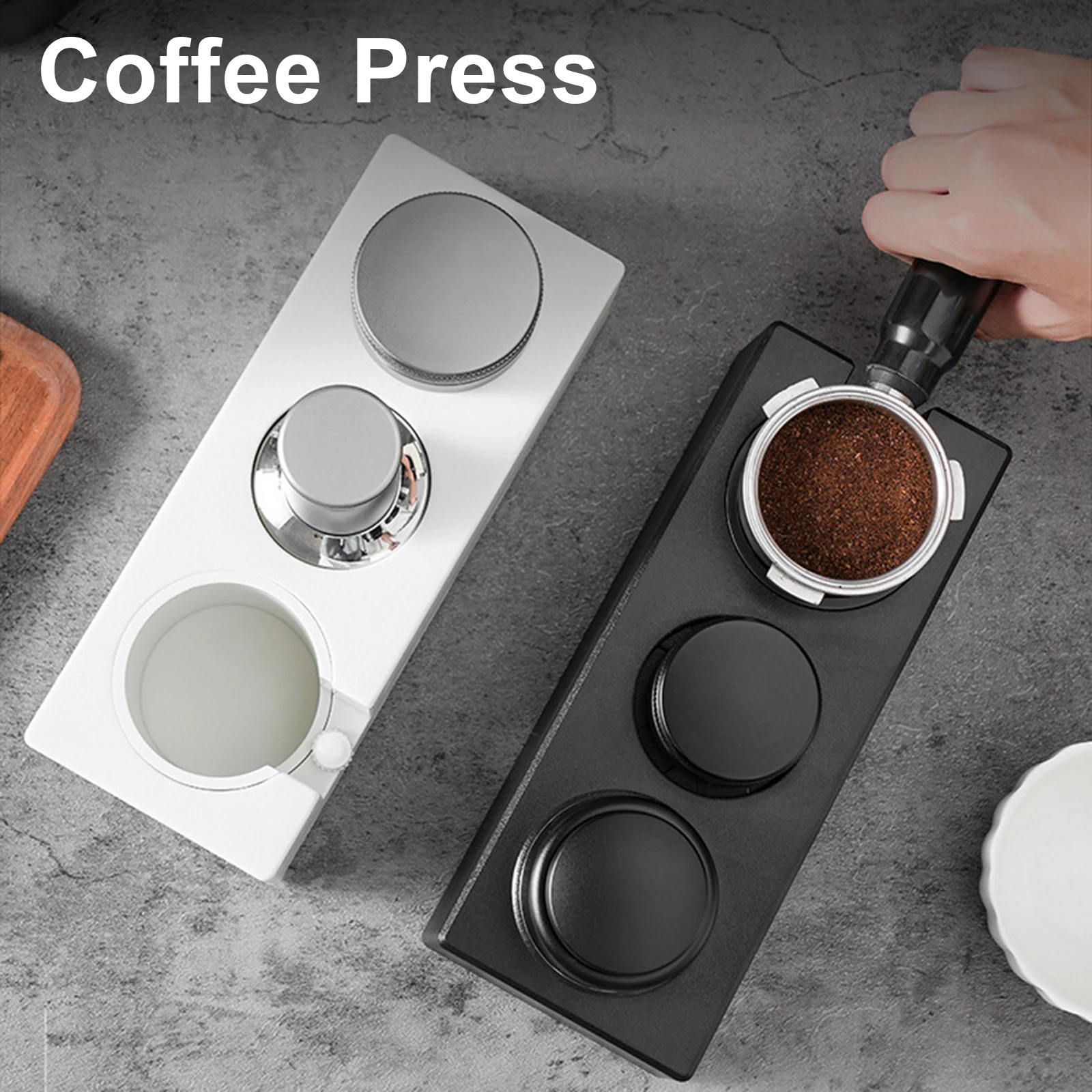 51-58MM Coffee Tamper Station Power Holder Handle Height Adjustable Mat Rack Stand Portafilter Powder Presser Base Coffee Maker