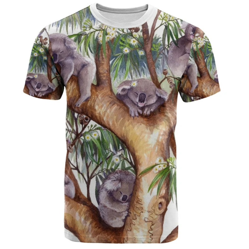 Australia Flag 3D Printed T-Shirts For Men Women Clothes Cute Koala Graphic Short Sleeve T Shirts New Casual Summer Kids Tops