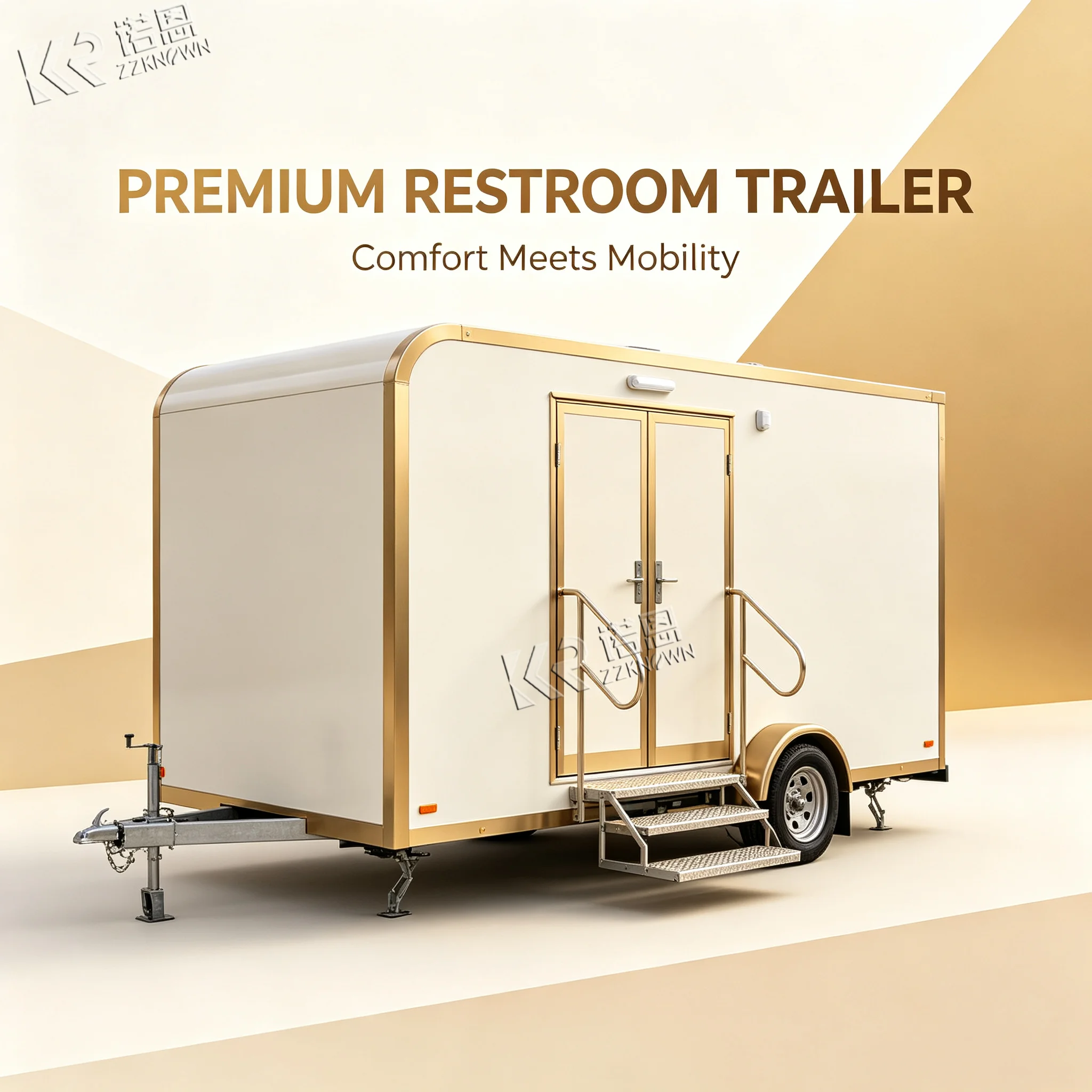 Mobile Toilet Trailer Australia Portable Restroom Trailer 2 Door Bathroom Trailer for Rental Business