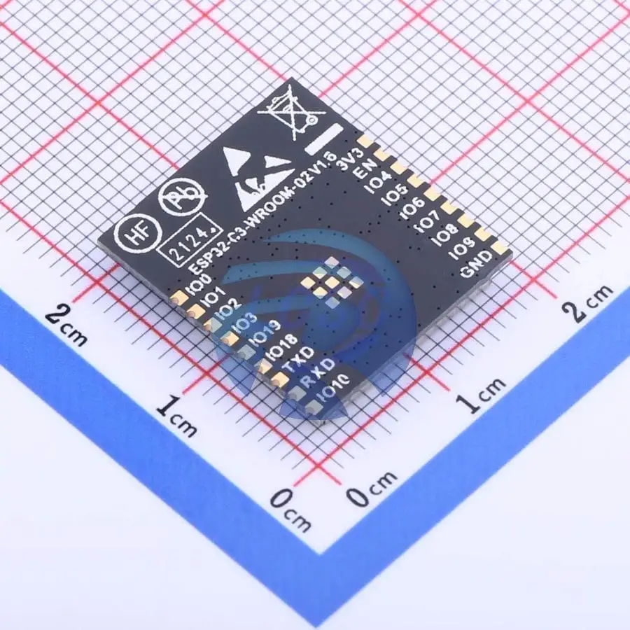 ESP32-C3-WROOM-02-N4 20.5dbm ESP32-C3 Chip 2.4Ghz VFQFN-32-EP Wifi Modules Origineel Op Voorraad