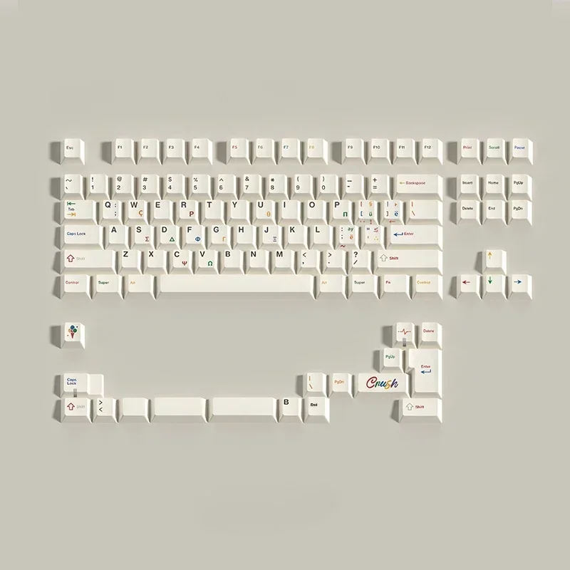 Crush80 Keycaps Set PBT Thermal Sublimation Keyboard Caps Custom Cherry Profile Key Caps Mechanical Keyboard Accessories Korean