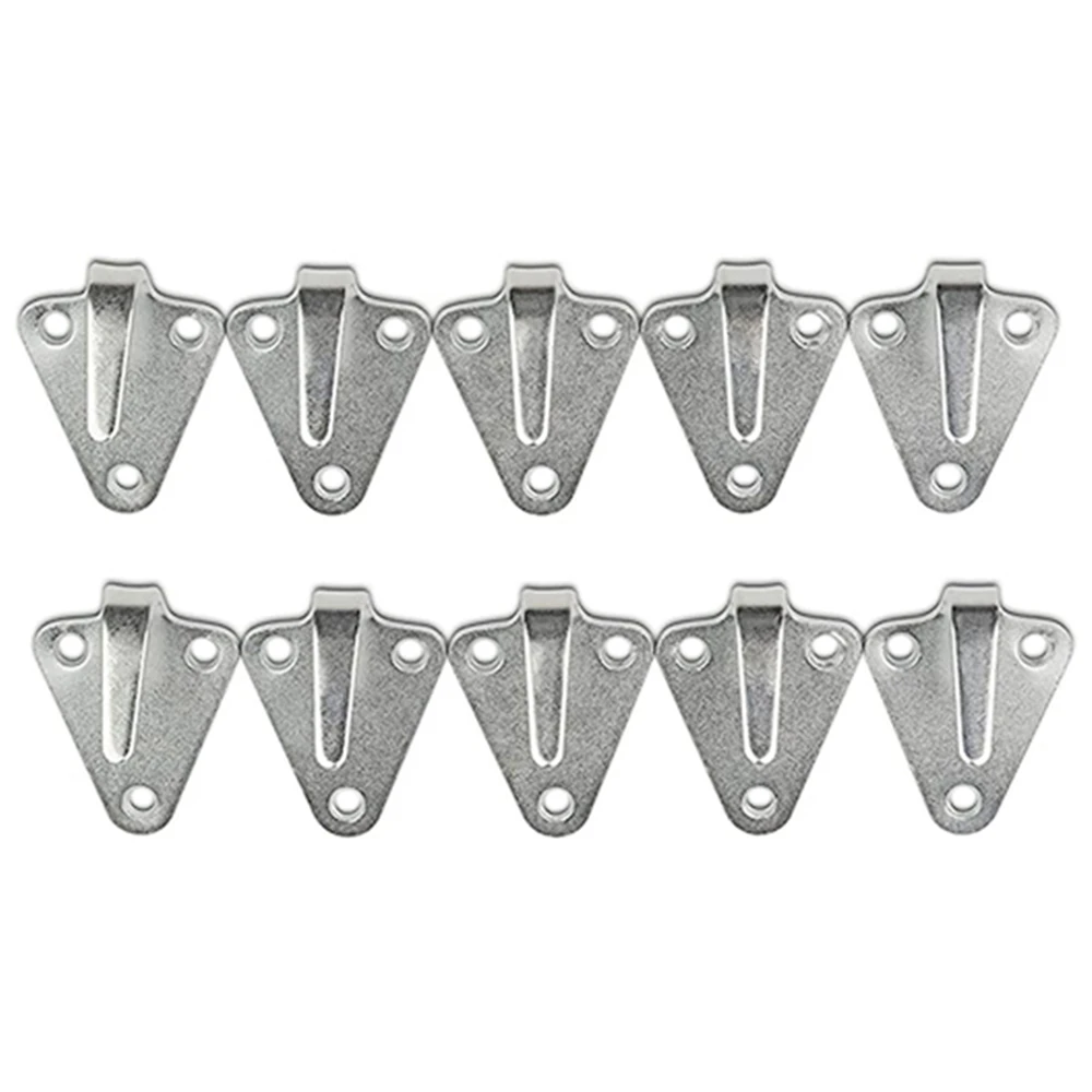 10Pcs Three-Hole Waterproof Hook Trailer Connecting Net Hook Hook Iron Plate Hook Suitable for