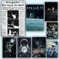 The Apollo 11 Moon Landing New York Times Poster HD Anime Hot Theme Singer/OST/Movie-Waterproof Self-Stick Home Decor