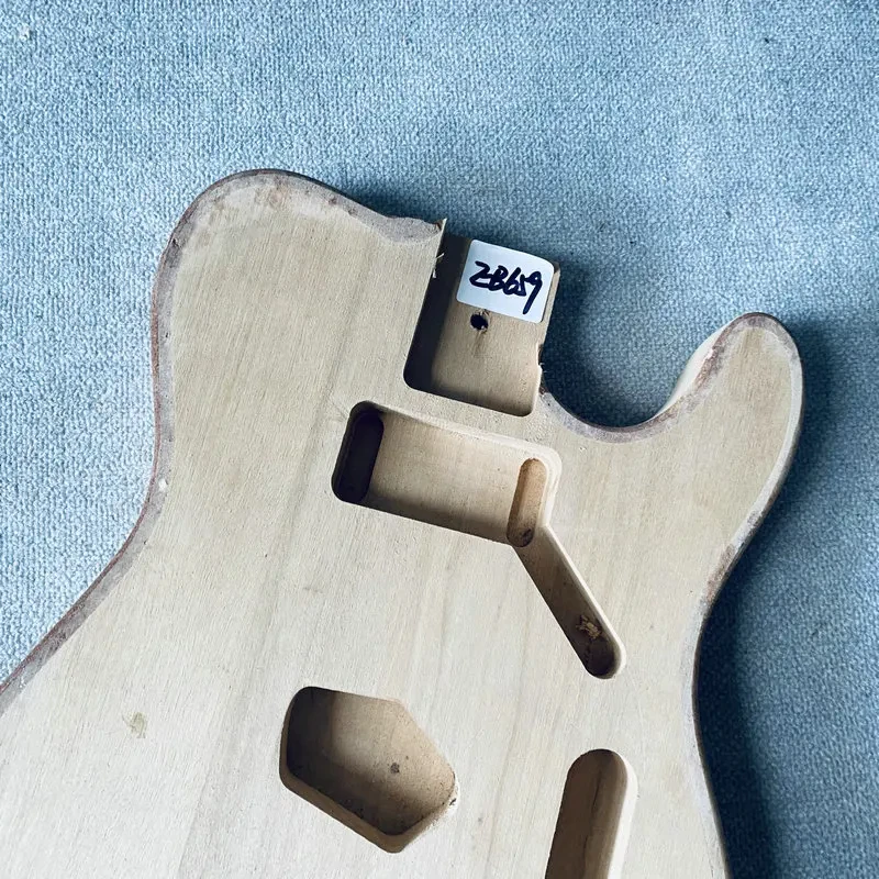 EB659 TELE Solid With Plywood  Unfinished TL Electric Guitar Body  Right Hand No Paints Dirty&Damages Replace Part