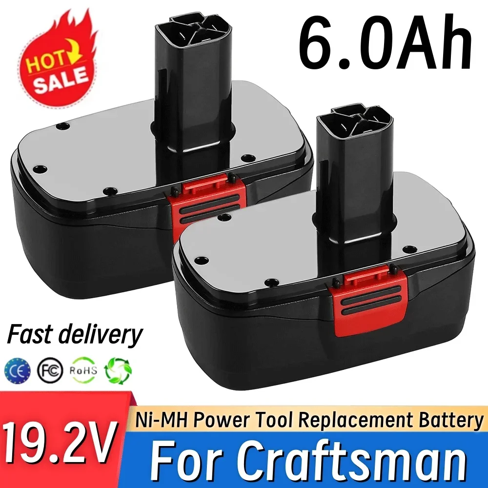 

6000mAh 19.2V Replacement Battery For Craftsman C3 DieHard 11375 1323903 130211004 11045 31511485 Lithium Power Tool Battery