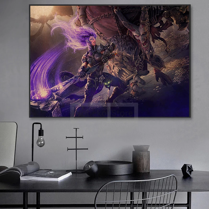ألعاب الروح الكلاسيكية Darksiders ريترو المشارك ألعاب الروح يطبع حائط لوح رسم الفن صور المعيشة المنزل لعبة غرفة الديكور
