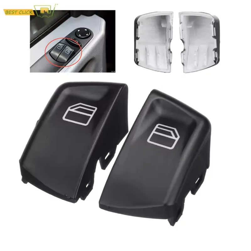 2pcs Car Window Switch Button Covers for Mercedes Vito Viano W639 Sprinter II 906 2003‑2013 807624374022