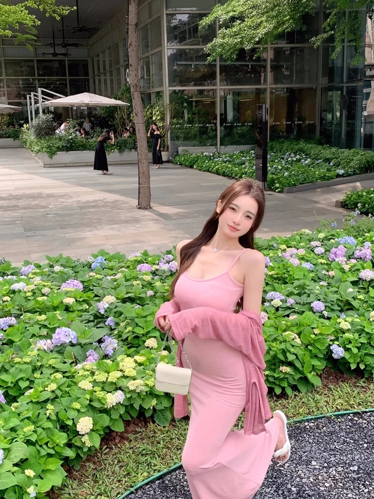 فساتين نسائية من الكتان برباط متدرج تنورة ماكسي على شاطئ البحر لقضاء العطلات بوهو مريحة ومنعشة وخفيفة وأنيقة كاجوال للشاطئ فريدة من نوعها