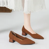 2025 New Women's High Heels Large 42/43 Fashion Pointed Anti slip Rubber Bottom Knitted Breathable Shoes - Image 5