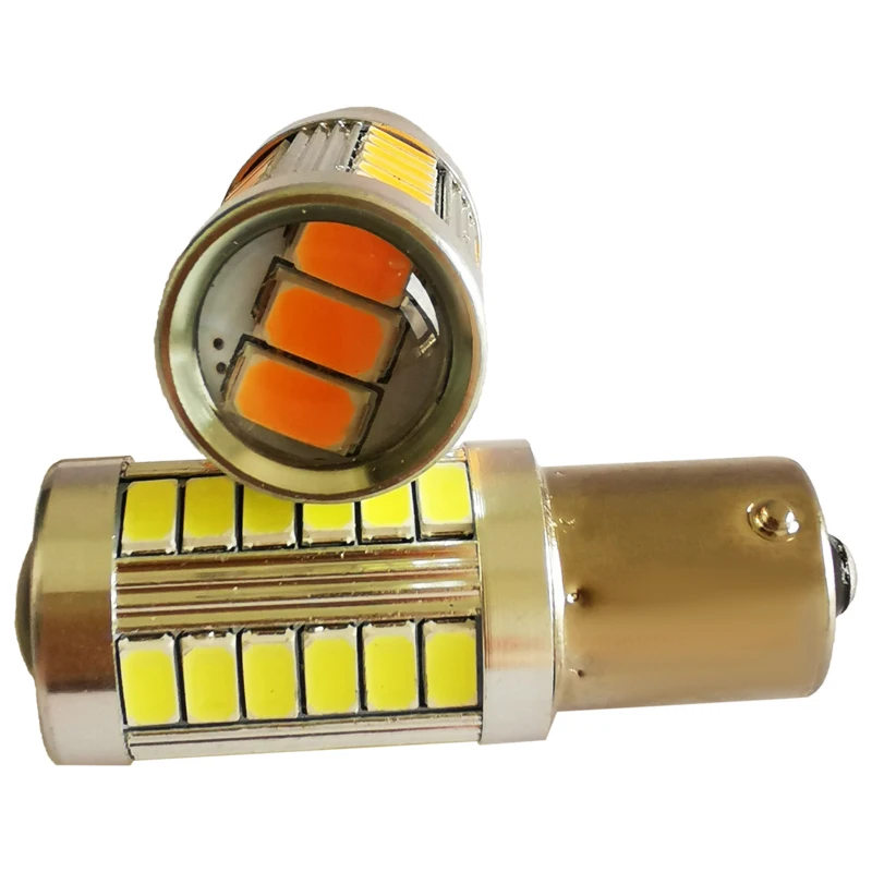 20Pcs 1156 BA15S BAU15S 1157 BAY15D T20 Constant Current Car LED DRL Turn Signal Light Auto Reverse Backup Brake Lamp 33SMD 12V