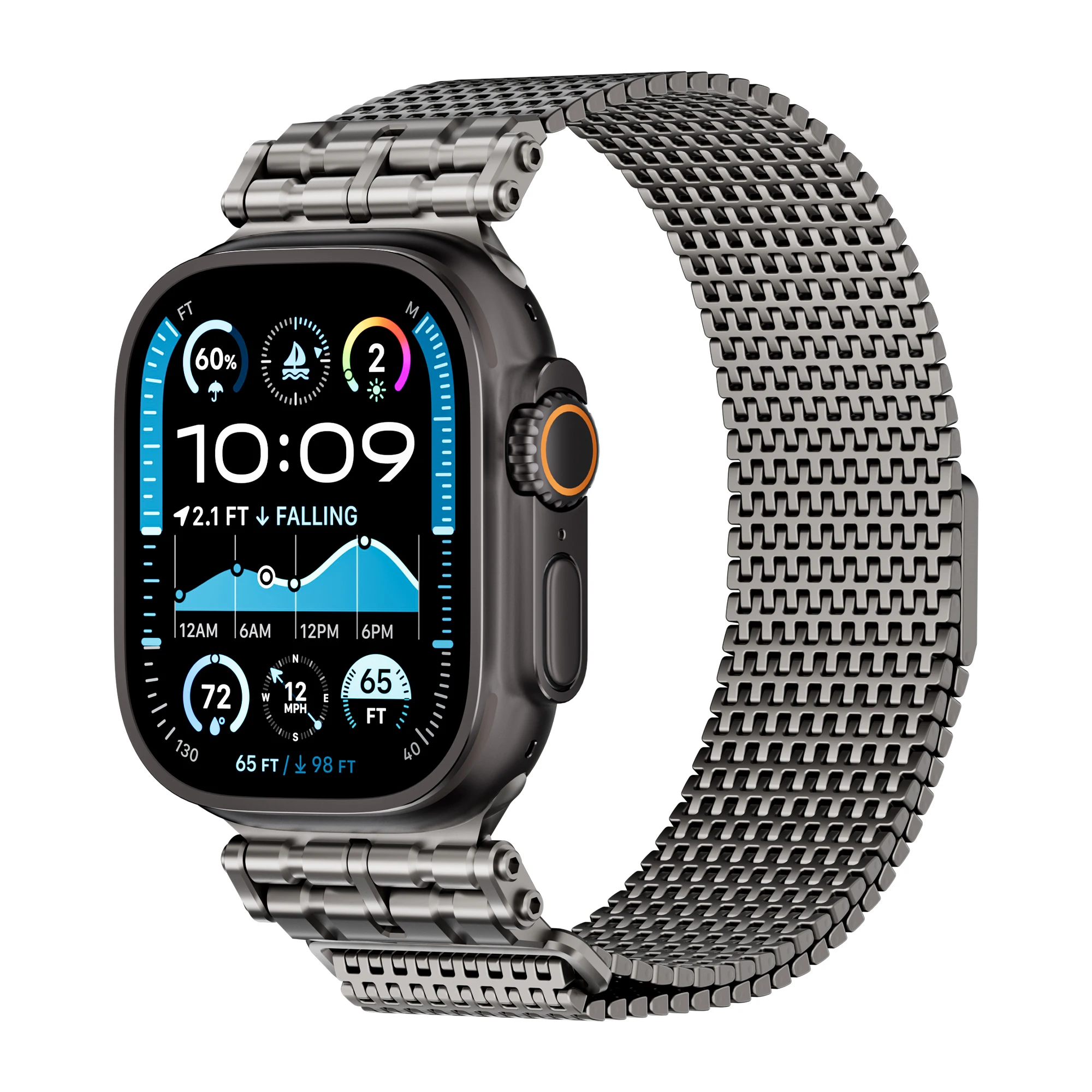 Milanese Loop For Apple Watch Band 46mm 45mm 49mm 44mm 42mm Stainless Steel Bracelet iwatch Series 10 9 8 7 6 SE Ultra 2 straps