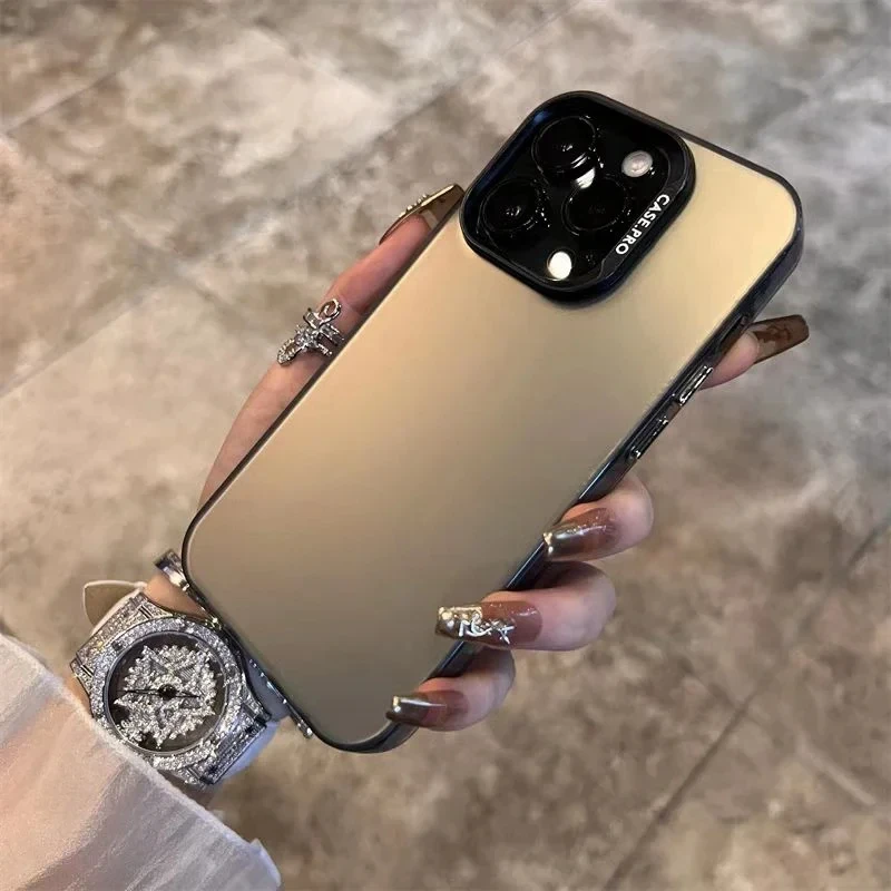 Luxury Plating Matte Phone Case For iPhone 17 Air 16 Pro Max 15 14 13 12 11 Plus X XS XR Fashion Shockproof Bumper Cover