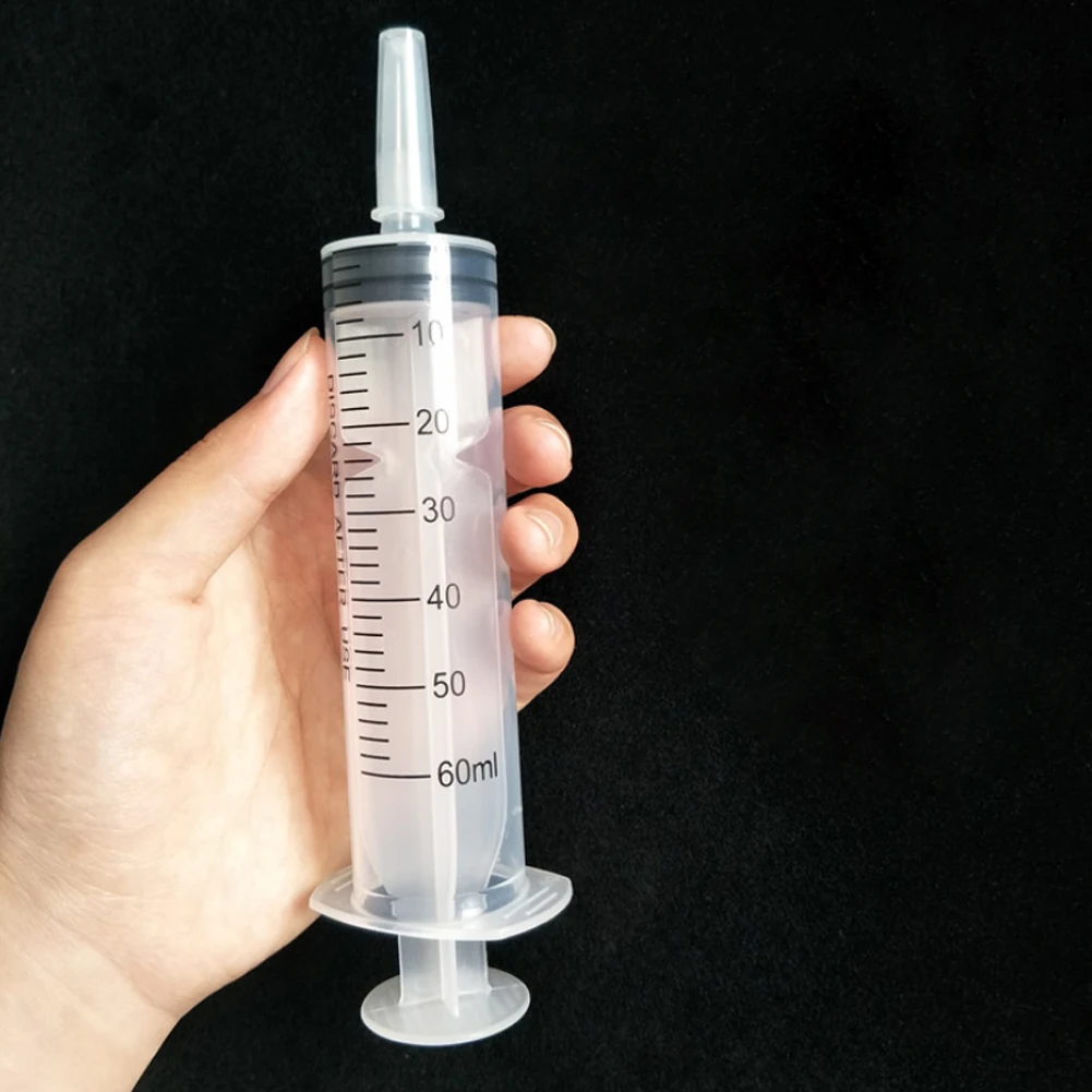 60/150ml Measuring Syringe Glue Filling Liquid Syringe Nutrient Sterile Without Needle Watering Refilling for Animal Feeding