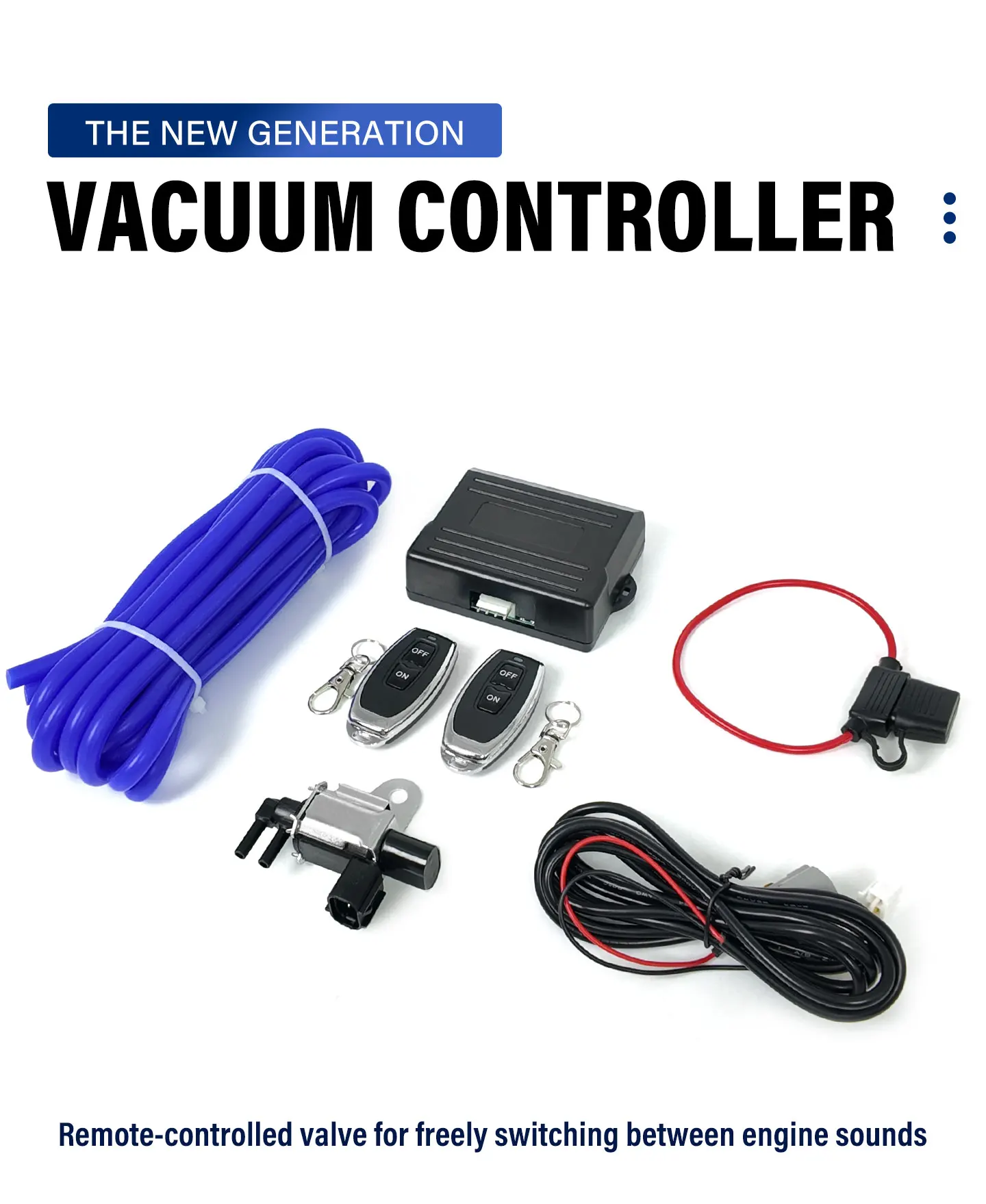 Kabelloses Fernbedienungs-Set für Vakuum-Magnetventile zur Abgasanlage für die Modifikation und Klanganpassung von Fahrzeug-Schalldämpfern – Detail 1