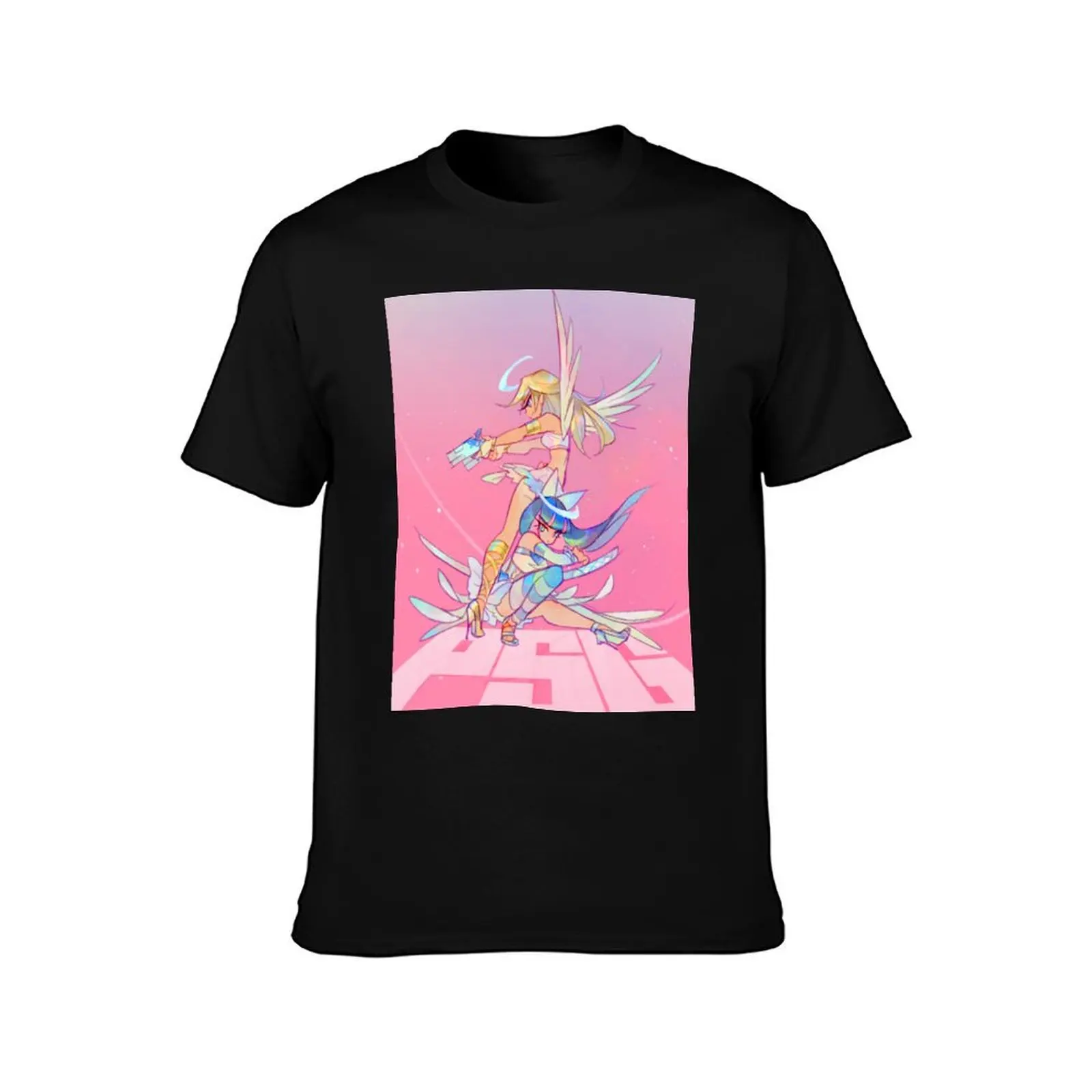 Panty and Stocking with Garterbelt: Panty and Stocking!! T-Shirt Casual Street Style Short Sleeve Tee T-Shirt