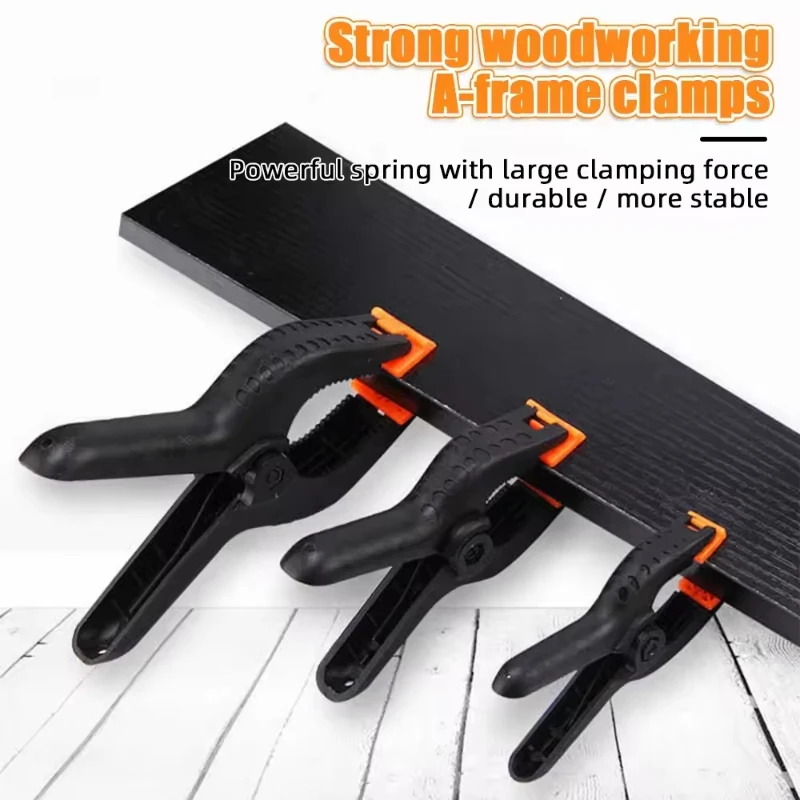 

5 Piece Clamps for Woodworking Pipe Corner Spring Clamp 2/3/4/6/9inch Nylon A Clip Fixed Hand Tools and Accessories
