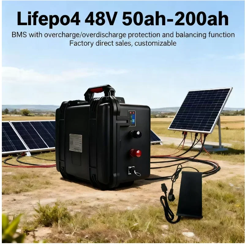 بطارية Lifepo4 مقاومة للماء 48 فولت 60 أمبير - 200 أمبير في الساعة لمحرك صيد السمك بنظام الطاقة الشمسية RV - حل تخزين الطاقة عالي السعة #1