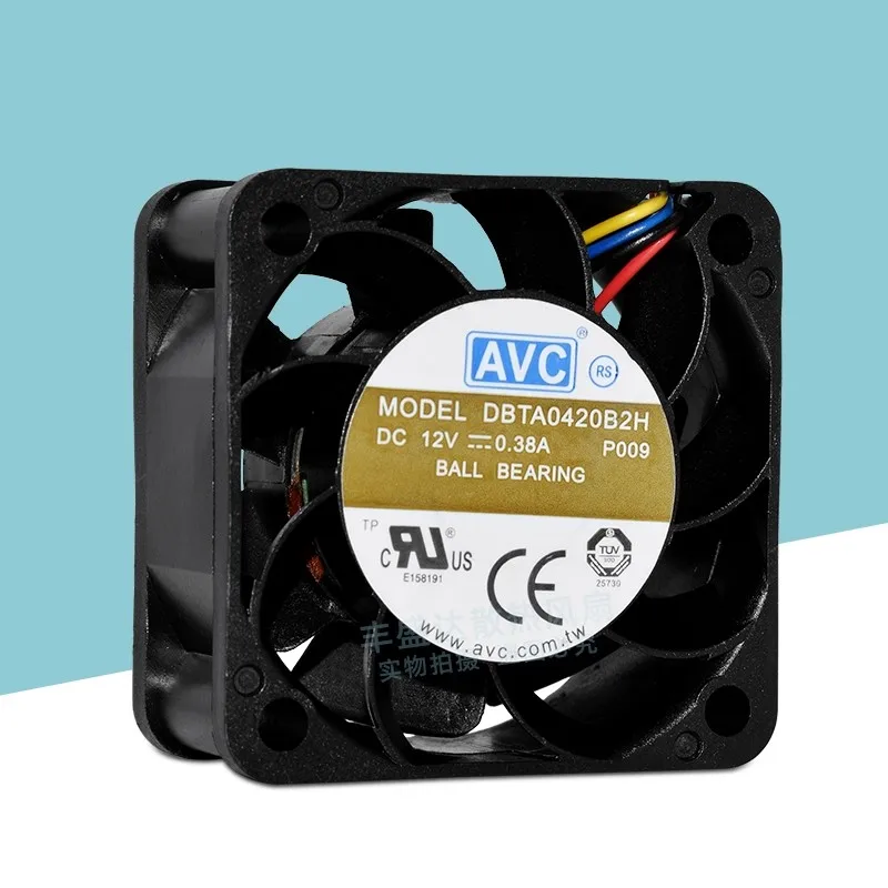 

Новый вентилятор-кулер для AVC DBTA0420B2H 12 В 0,38 А, высокоскоростной охлаждающий вентилятор с ШИМ-регулировкой скорости 4 см 4020 40*40*20 мм