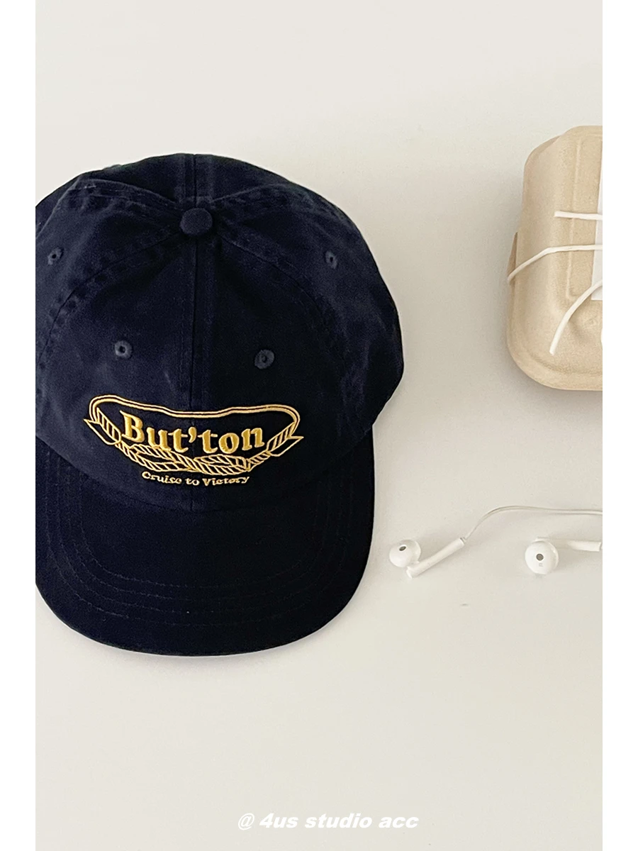 

Flat Brim Peaked Cap Female Navy Blue High-Grade Soft Top Embroidery Baseball Cap Men's Fashion