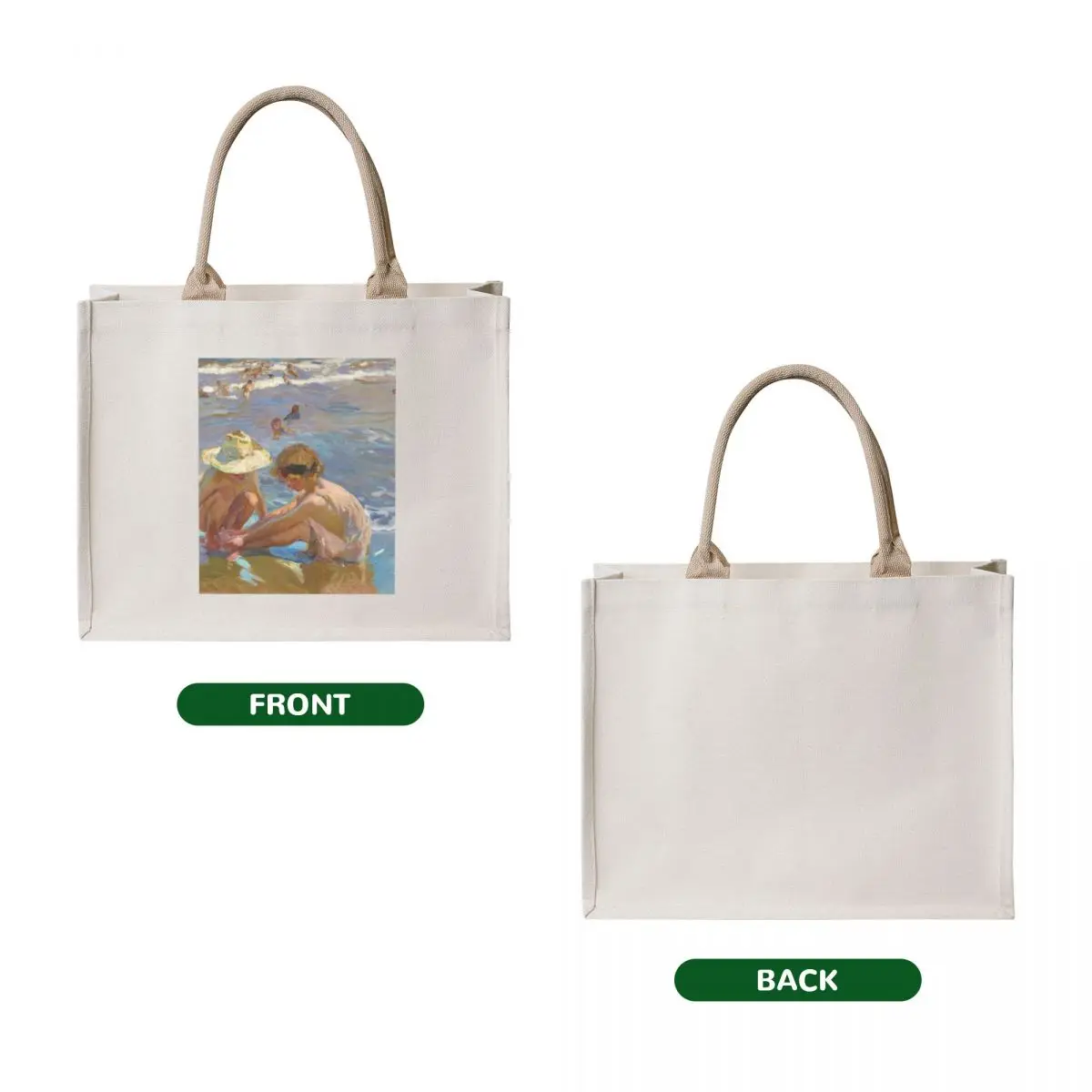 Joaqu?-n Sorolla - The Wounded Foot (1909) Tote Bag female bag shopping cart bags Lady bag Lady bags