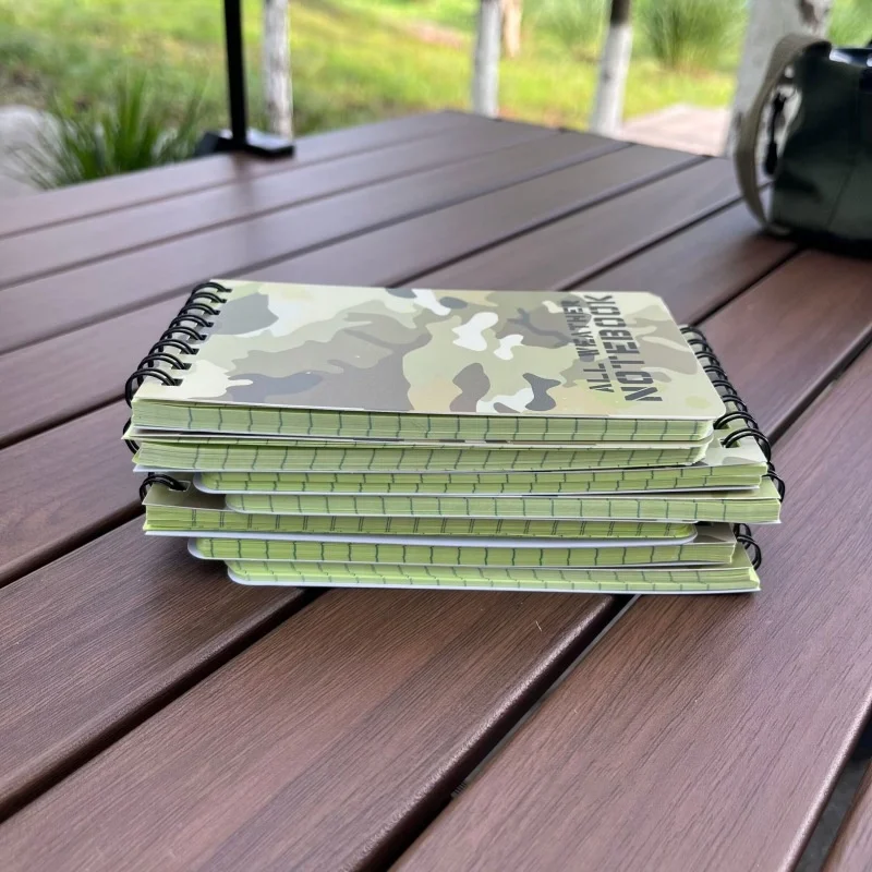 Camouflage การพิมพ์สมุดบันทึกกระดาษกันน้ํากระดาษเขียน Rain ยุทธวิธี Note Book โน้ตบุ๊คทุกสภาพอากาศกลางแจ้ง