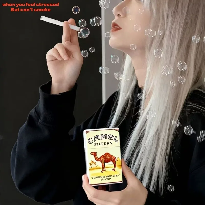 

Ins Style Funny Cigarette Box Toy Photo Prop as gift for your Friend Gng Device Bubble Machine Outdoor Portable