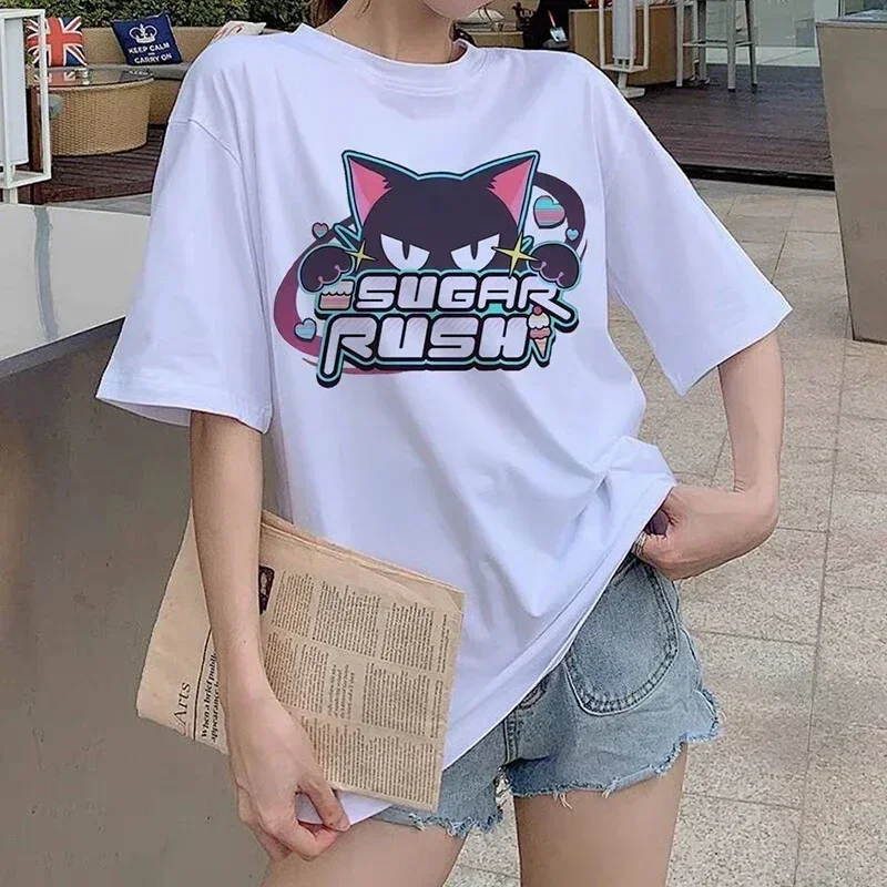 Game Blue Archive Kyouyama Kazusa Airi Cosplay Costume Summer Unisex T Shirt Sugar Rush Carnival Party Short Sleeve Tops Clothes