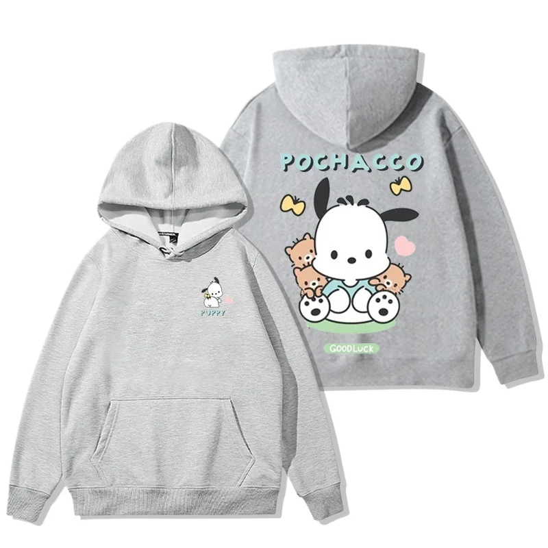 

MINISO Sanrio толстовка для пар всесезонная толстовка Kuromi с милым рисунком для женщин и мужчин толстовка с капюшоном осенне-зимняя одежда