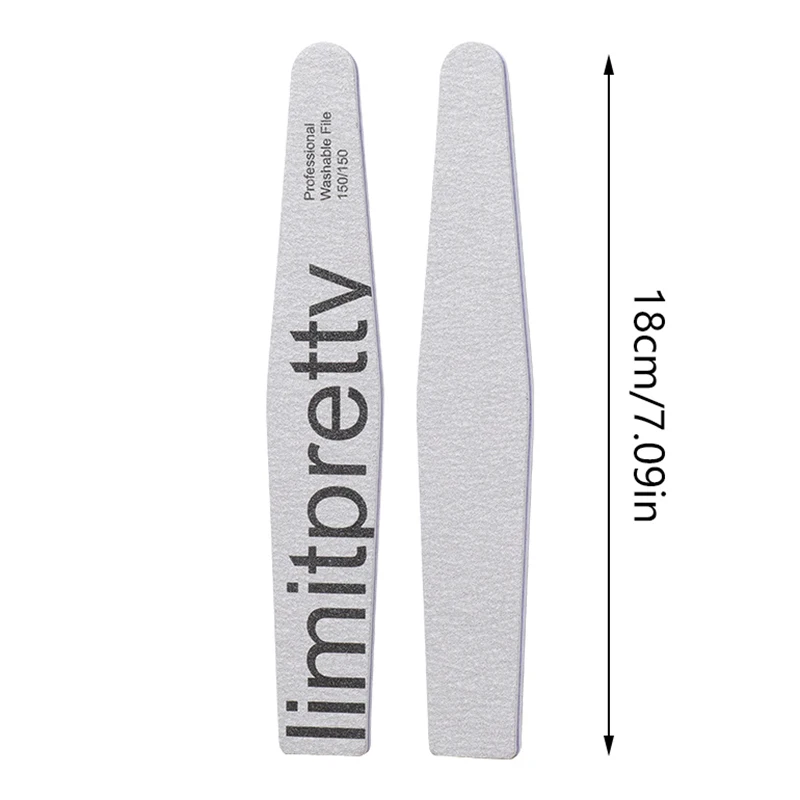 1Pcs Replacement Sand Paper Nail File Metal Handle Removable Buffer 150/180/240 Double-sided Strips Manicure Nail Art Files