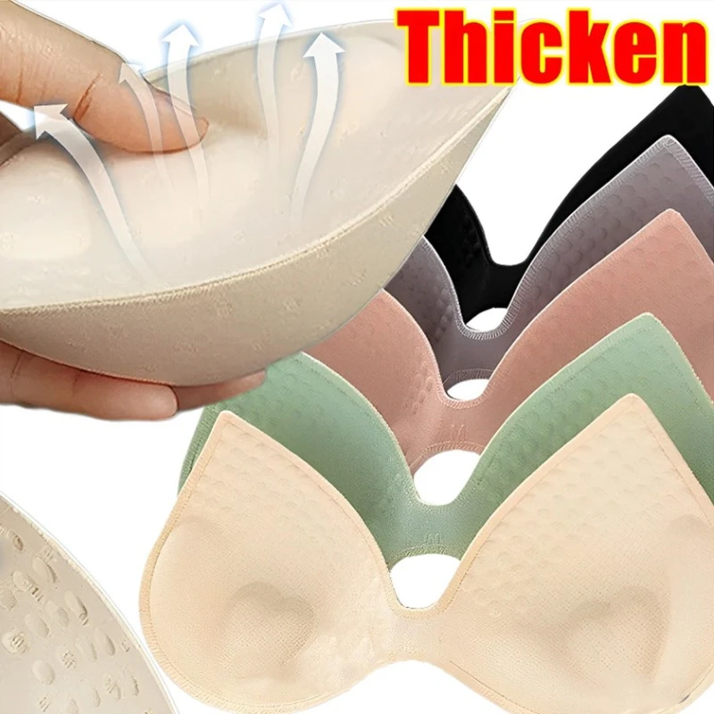 

Thick Latex Bra Pads Push Up Breast Removeable Bra Padding Inserts Cups for Swimsuit Bikini Padding Invisible Padded Enhancer