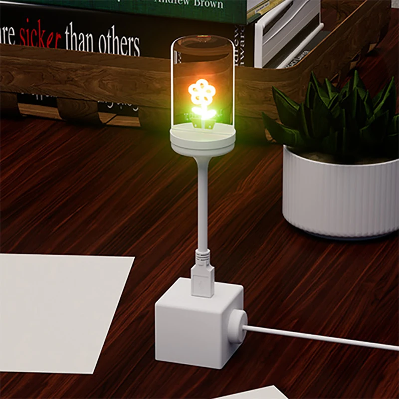 ضوء ليلي LED USB محمول، توصيل وتشغيل مصباح مكتبي LED صغير هدايا للسفر في المكتب المنزلي #3