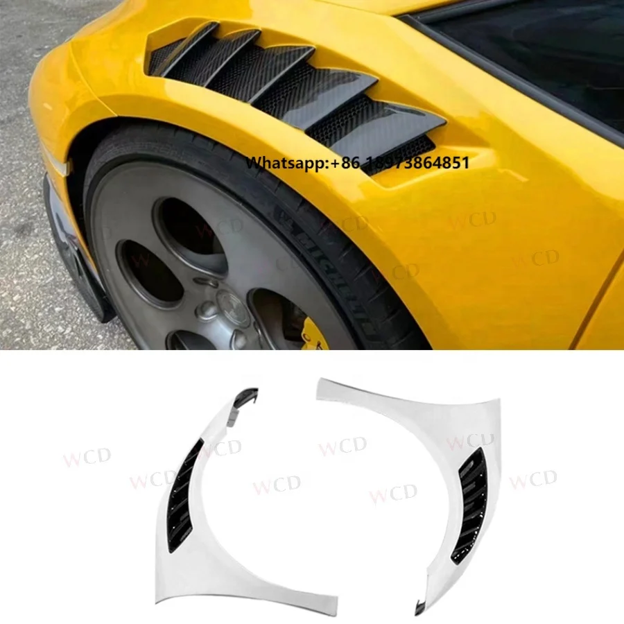 

High Quality V-style LP610 Air Outlet Mudguard for Lamborghini Huracan LP580 LP610 Half Carbon Fiber Car Fender