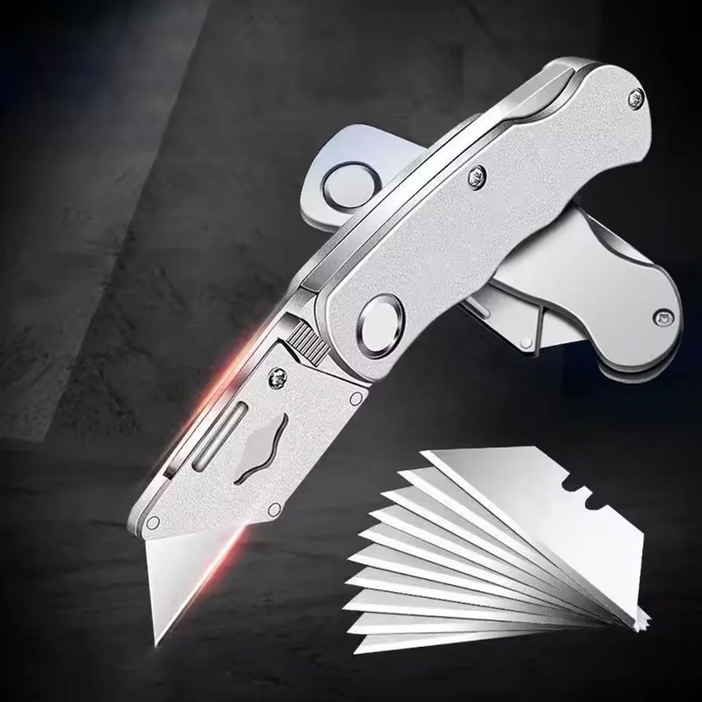 سكّين متعدّد الاستخدامات، قاطع صندوق عالي التحمل، سكين كهربائي سميك قابل للطي، سكين تجريد الكابل، سكاكين الجيب