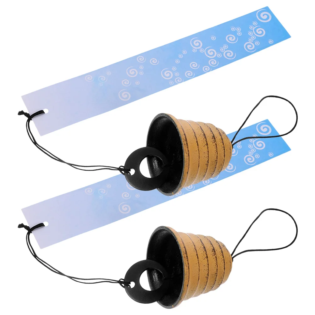

2Pcs Retro Wind Chime Hanging Decor Metal Wind Bell for Garden Balcony Window Home Decorative Craft Vintage Style Pendant