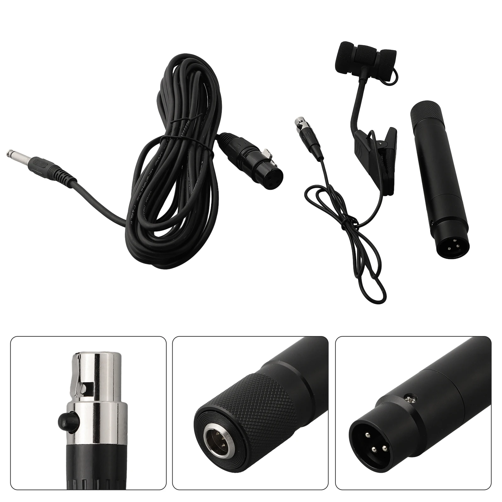 3 Pin 4 Pin Wired Sax Microphone Omnidirectional Pickup For Music Instrument Clip-on Design For Various Instruments