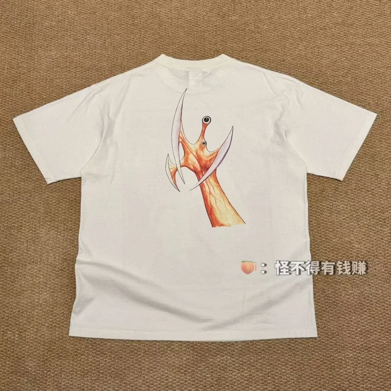 Authentic SAINT Off-White Printed Short-Sleeve Tee Hip-Hop Men's Women's Summer Casual Tee