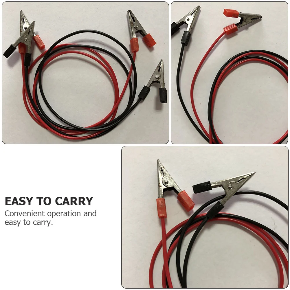 2 pçs cabo de teste chumbo jacaré clipe linha dupla terminou jumper clipes plug conexão cobre fio pvc