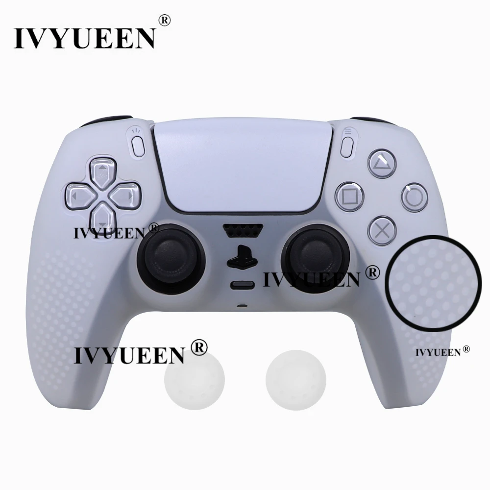 IVYUEEN Schutzhülle mit Nieten für PlayStation 5, DualSense PS5-Controller, Silikon-Gamepad-Hülle, ThumbSticks-Griffe