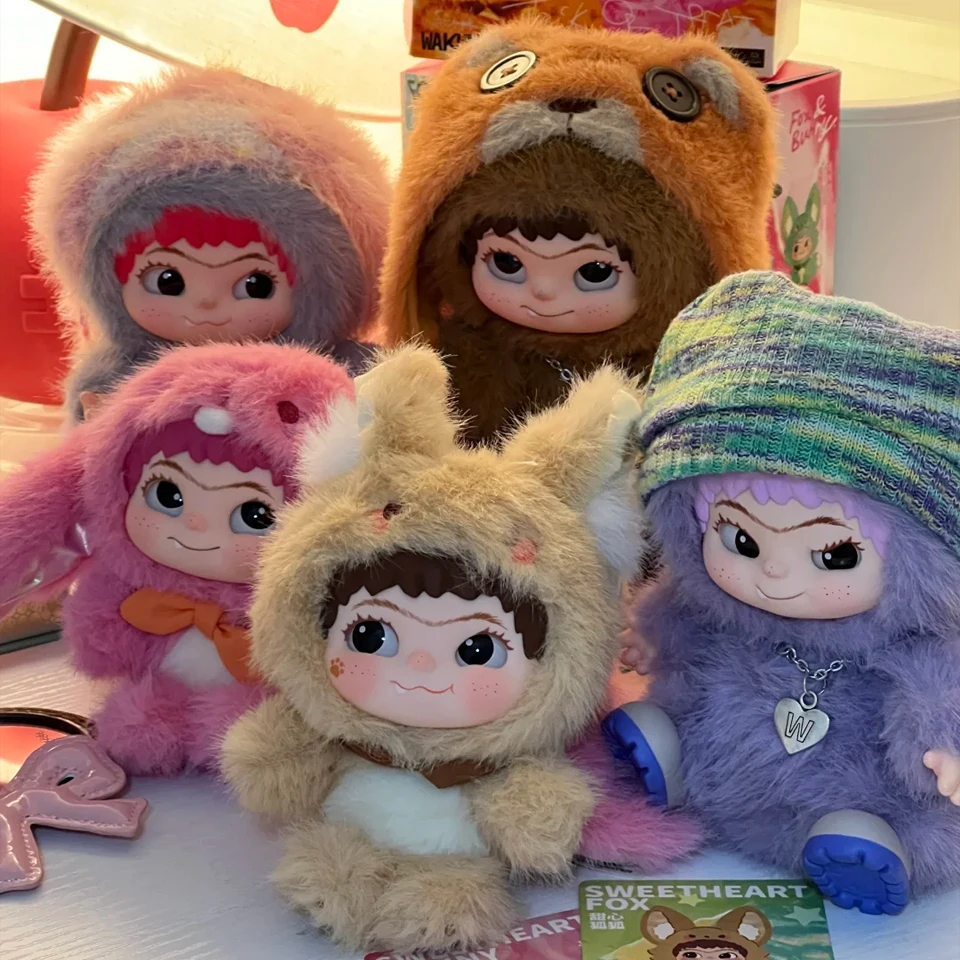 

New Genuine Baby Three Happy Chinese New Year Series Action Figures Vinyl Doll Model Doll Toy Trendy Fashion Decor Gift For Kids