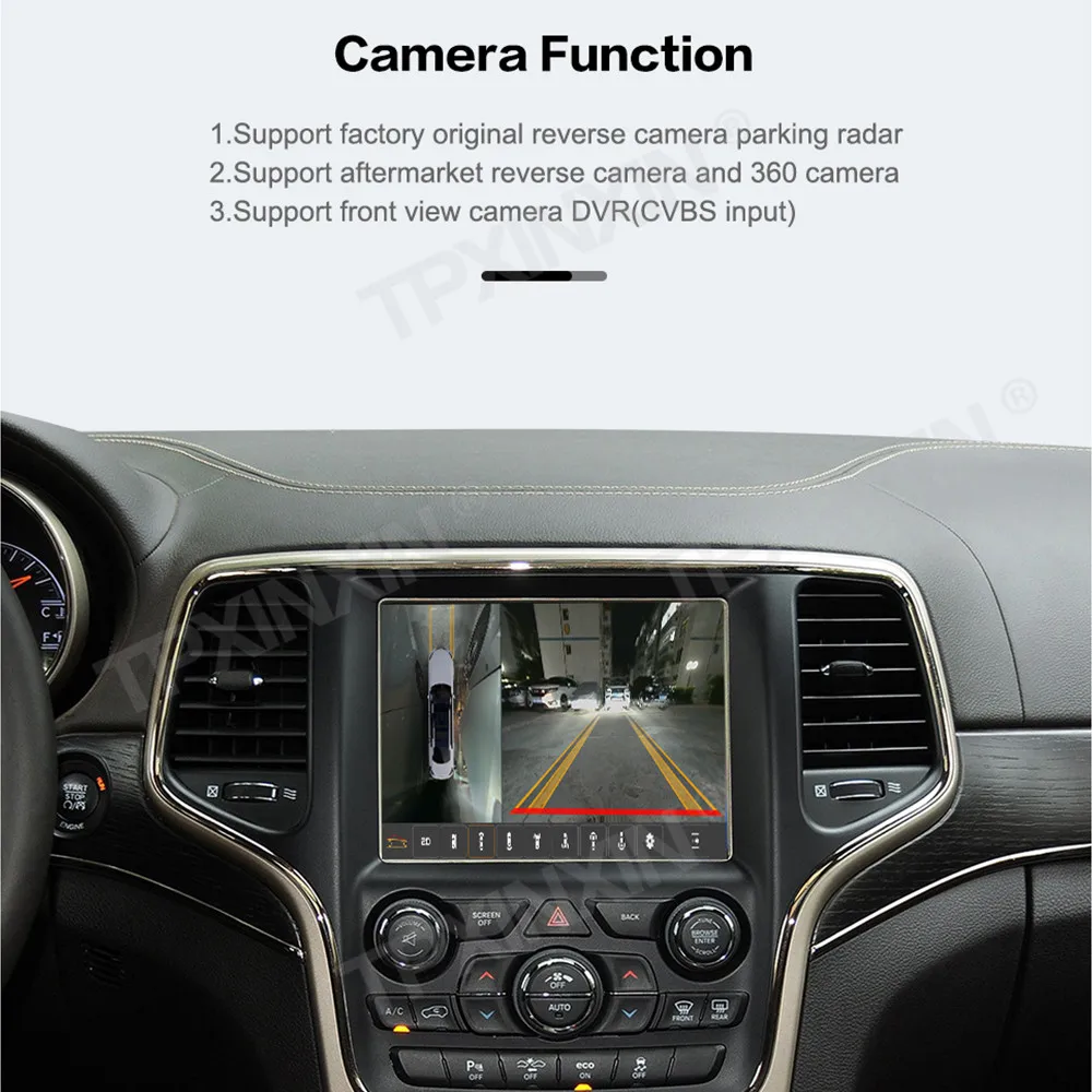 Wireless CarPlay Android Auto Decoder For Jeep Grand Cherokee Compass Renegade 2014~2019 Mirror Link Camera