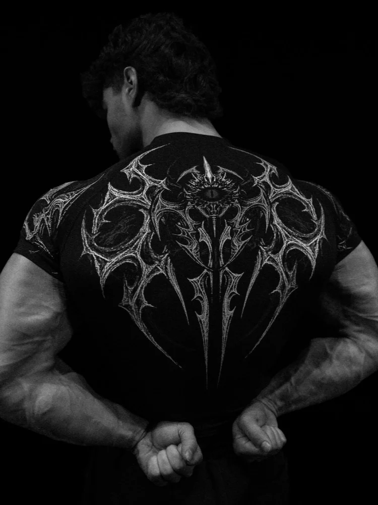 Breathedivinity Fitness-Sport-T-Shirt mit hoher Elastizität und kurzen Ärmeln für Herren