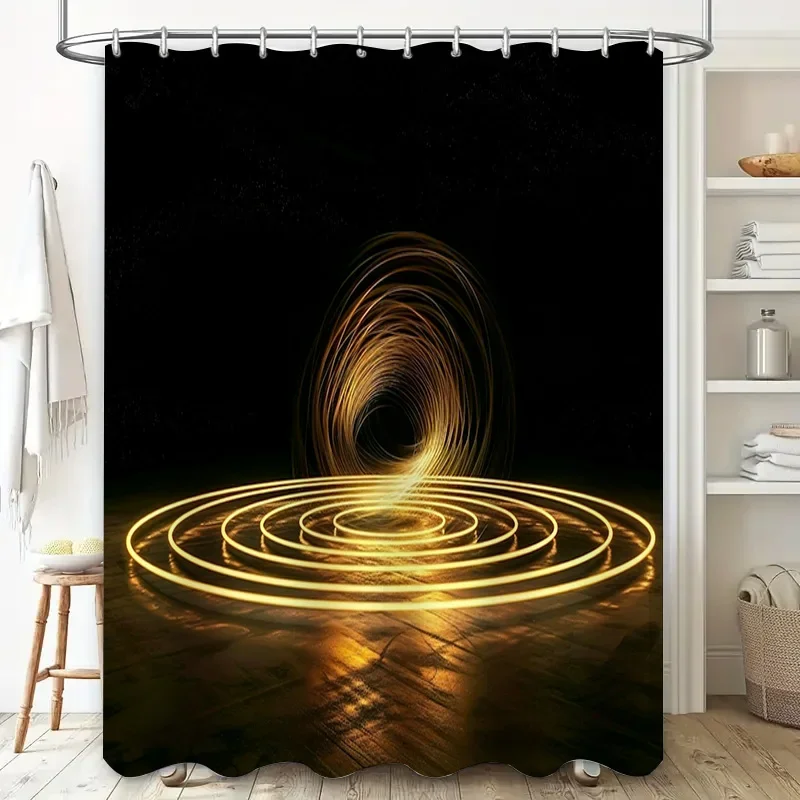 

Занавеска для душа в современном стиле с камнями дзен, декор для ванны белого, серого цвета с серебряным металлическим кольцом-крючком для аксессуаров для ванной комнаты