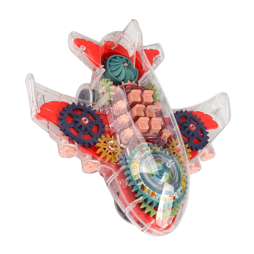 Electric Airplane Mechanical Car Durable Plastic Kids Plaything Household Children Accessory Music Light Effect