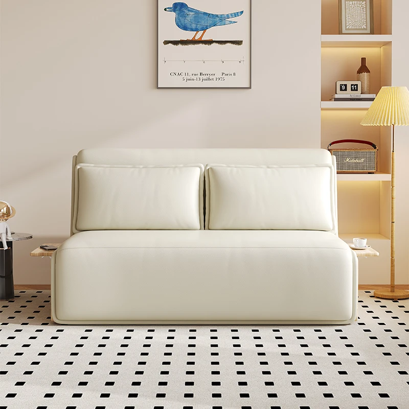

Electric sofa bed folding solid wood dual-purpose living room bedroom study balcony anti-cat claw cloth remote