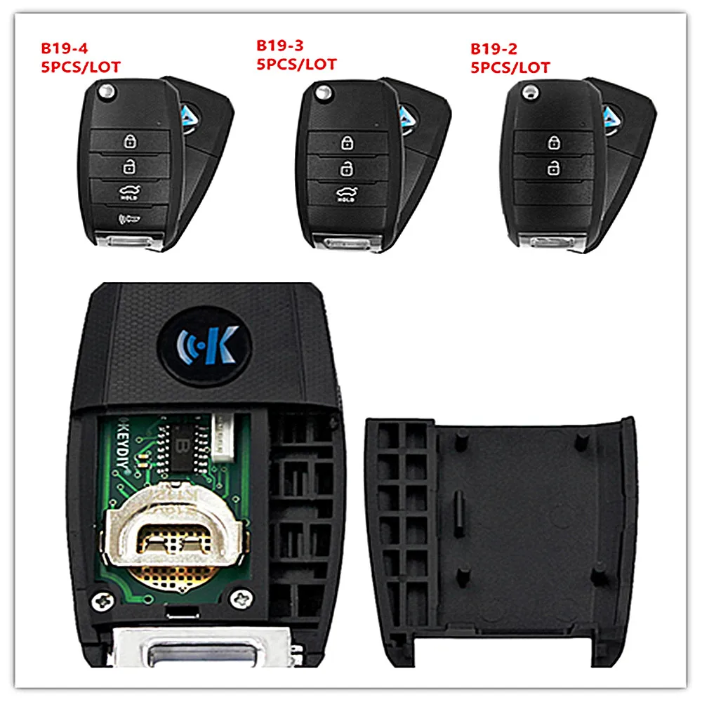 5Pcs/Lot KD B Series Remote B19-2 B19-3 B19-4 Car Keys For KIA Style KD MINI/KD-MAX/KD-X2 Key Programmer